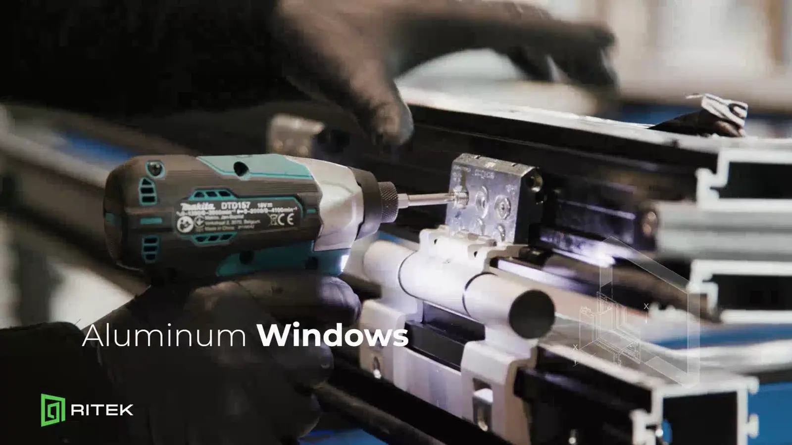 Window frame production in Ritek’s published factory film